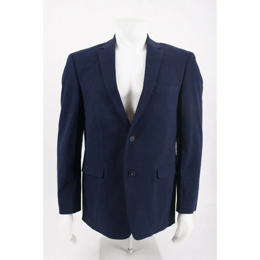 U.S Polo Assn Mens Suit Jacket Blazer Sport Coat M Navy Blue Cotton NWOT